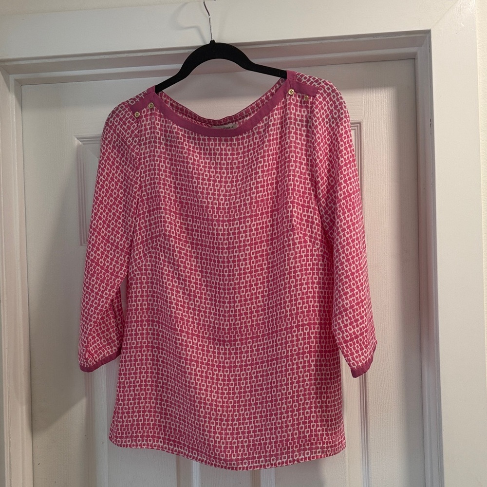 Banana Republic Pink Patterned Blouse